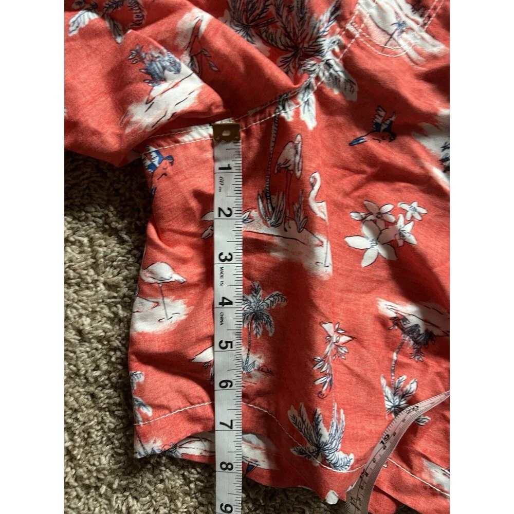 Old Navy Men’s Small Swim Trunks Hawaiian Tropical Orange Drawstring